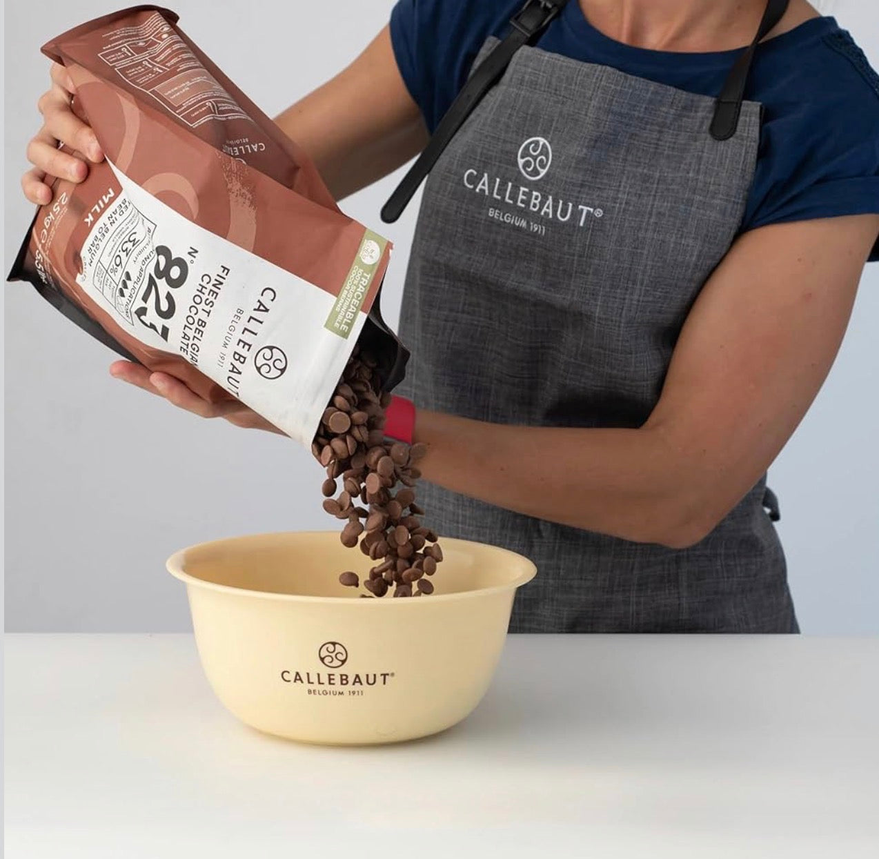 Callebaut Belgian Milk Chocolate Baking Callets (Chips) - 33.6% - 1 bag, 5.5 lbs