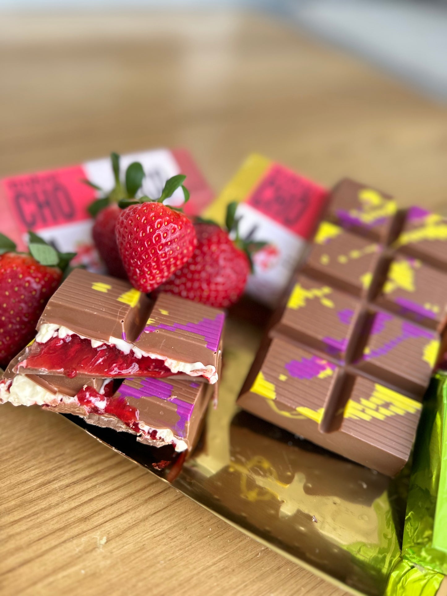Luxury Strawberry Cheesecake White or Milk Dubai Chocolate (7 oz)🍓🍰