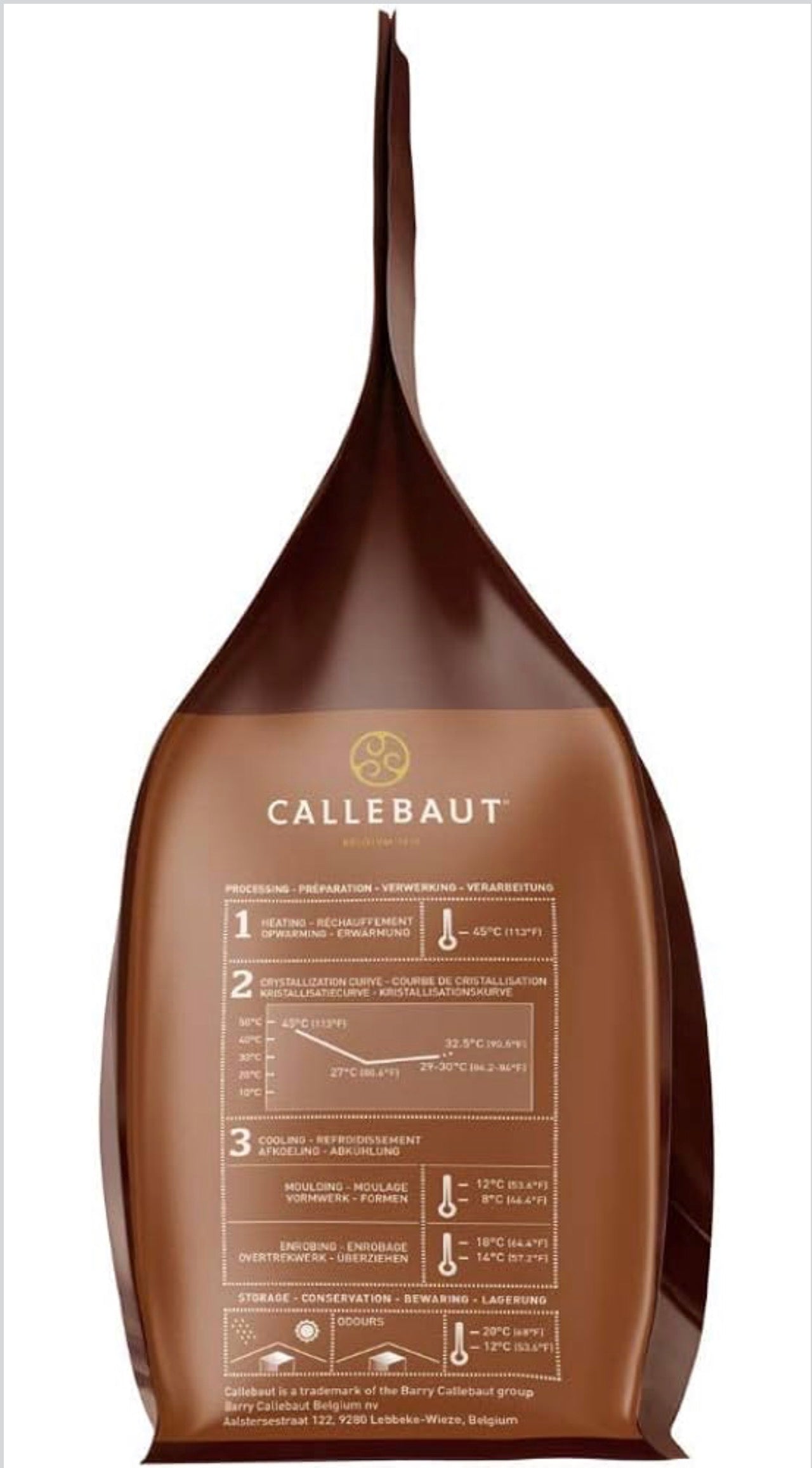 Callebaut Belgian Milk Chocolate Baking Callets (Chips) - 33.6% - 1 bag, 5.5 lbs
